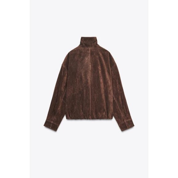 ZARA SUEDE LEATHER JACKET - Picture 9 of 10